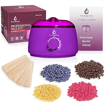 Amazon Com Hard Wax Warmer Wax Kit For Women By Tazmine Beauty