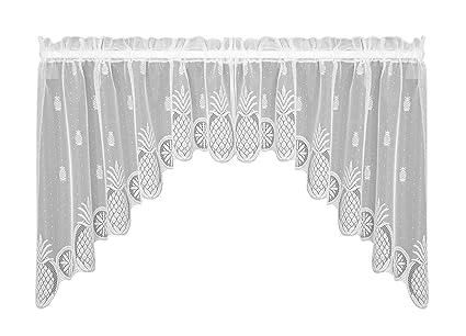 Heritage Lace Welcome Swag Pair, 72 by 30-Inch, White