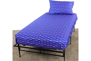 COLLEGE COVERS Everything Comfy Florida Gators Full Sized 4 Piece Sheet Set, Team Color Background, 1 Flat Sheet, 1 Fitted Sheet, 2 Pillowcases