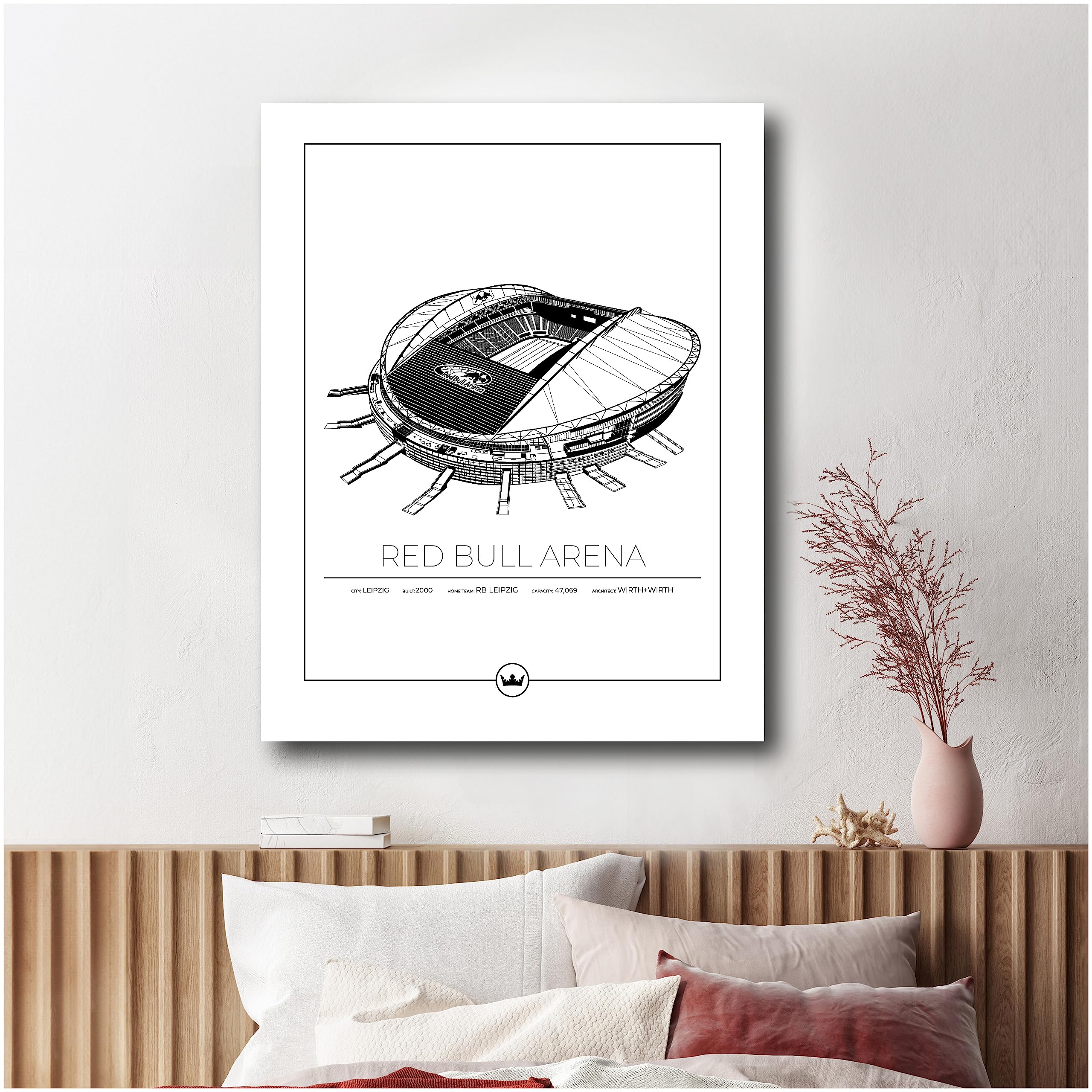 Sverigemotiv.se Poster, RB Leipzig - Red Bull Arena, 50x40cm, Wall Art for Living Room
