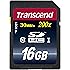 Transcend 16GB SDHC Class 10 Flash Memory Card Up to 30MB/s (TS16GSDHC10E)