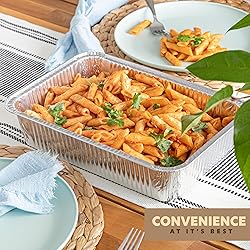 PLASTICPRO 10 Pack Aluminum Pans 12.5'' x
