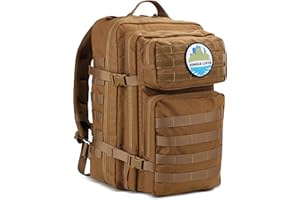 JUNGLE LiFTS 45L Tactical Backpack, Water-repellent Army Gear, Multipurpose Army Camping Backpack, 360 Flat Open, Heavy Duty Backpack with 1000D Nylon Fabric, Double-stitched Zippers Go Bag