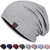 Slouchy Beanie for Men Women Soft Lightweight Running Beanie Hat Chemo Cap Skull Cap