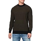 BOSS Mens Two Tone Cotton Blend Knit Sweater