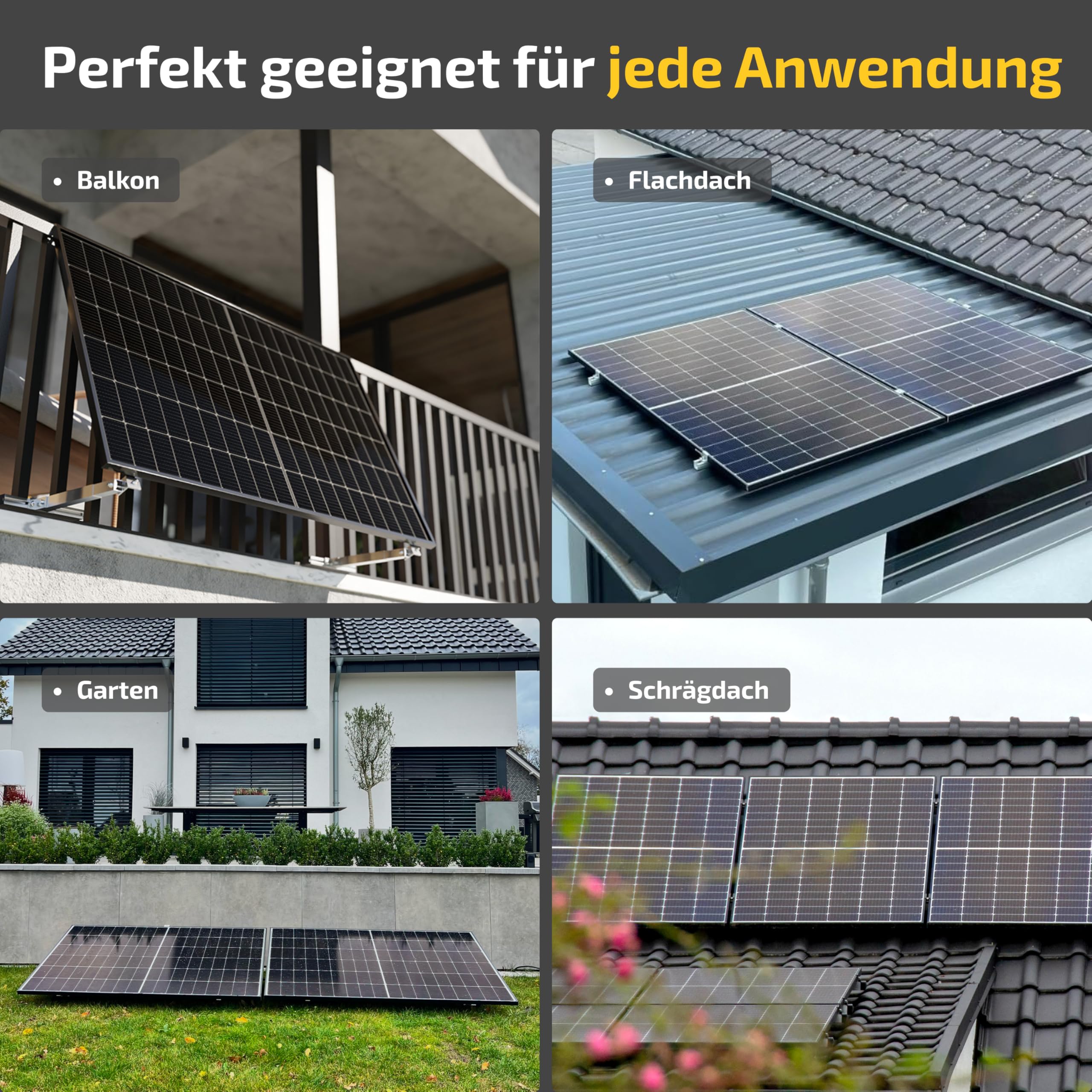 Solakon Solarpanel 500W, Bifazial Glas-Glas N-Type Solarmodul, 40v Full Black Solarmodule/Solar Module für Balkonkraftwerk/Solaranlage, 500w Solar Panel für Photovoltaik Komplettanlage (2 Stk) 4