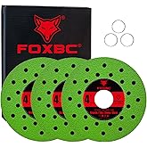FOXBC 4 inch Tile Cutter Diamond Saw Blades for Angle Grinder, Multi-Material Cut Off & Grinding Disc for Porcelain, Rock Slab, Granite, Marble, Stone, Glass, 7/8" Arbor - 3 Pack