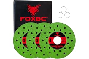 FOXBC 4 inch Tile Cutter Diamond Saw Blades for Angle Grinder, Multi-Material Cut Off & Grinding Disc for Porcelain, Rock Slab, Granite, Marble, Stone, Glass, 7/8" Arbor - 3 Pack