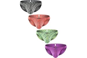 iKingsky Men's Colorful Big Pouch Bikini Underwear Sexy Low Rise Bluge Men Briefs