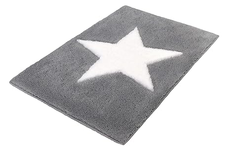 Kleine Wolke Sigma Badteppich 100% Polyacryl Platin 90 x 60 cm