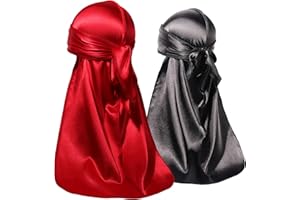 ForceWave 2 PCS Silky Satin Baby Durags for Boys Girls Infant