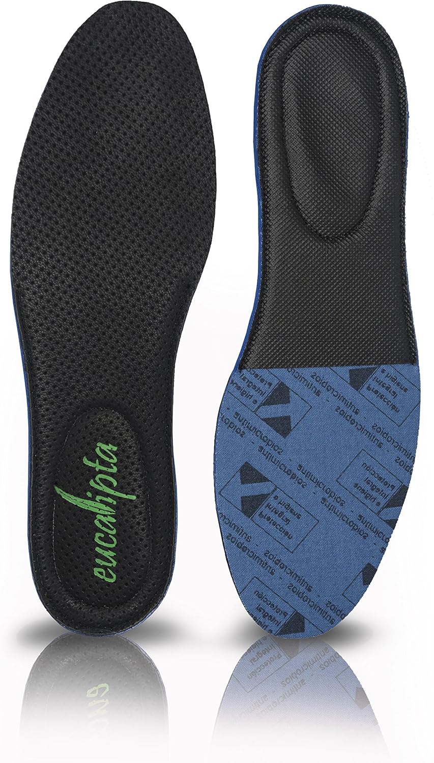 Dead Sea Eucalipta Active Therapeutic Orthotic Replacement Insoles, Walking Shoe Inserts