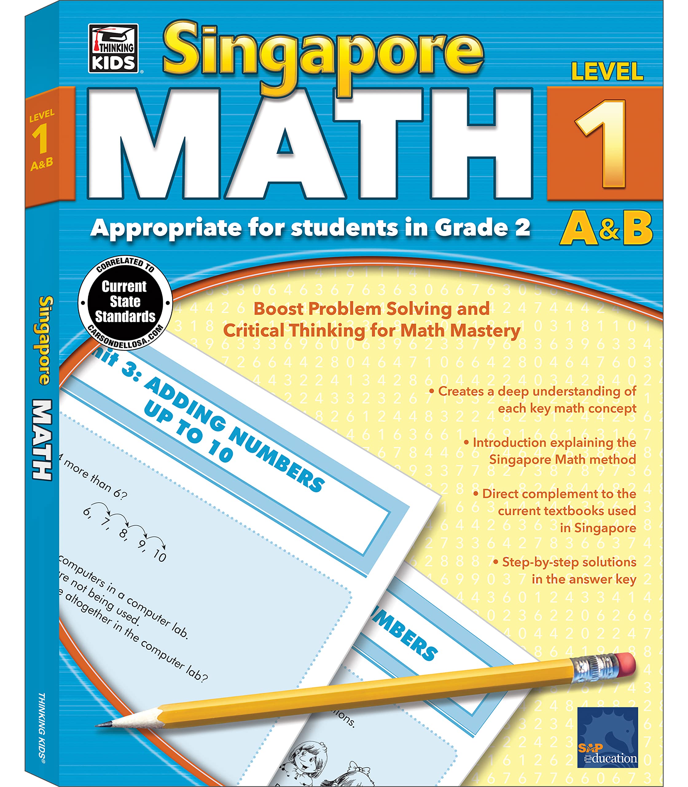 Singapore Math 2nd Grade Math Workbook, Addition, Subtraction, Multiplication and More for Homeschool or Classroom (Singapore Math, Level 1 A & B)