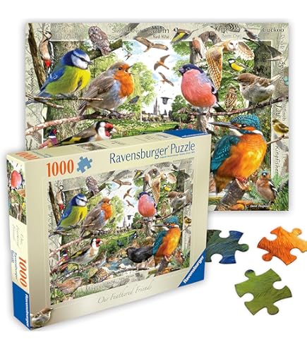 Birds Of The Season 1000 Piece Puzzle - Cobble Hill Premium Quality With Poster