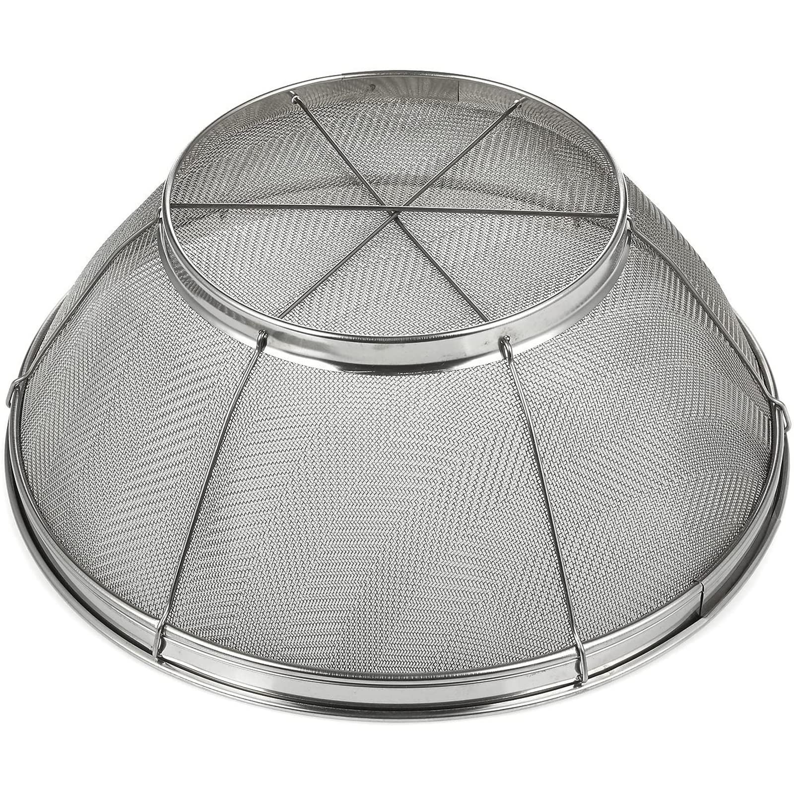 Large Fine Mesh Pasta Strainer, Metal Colander for Rice, Quinoa, Yogurt