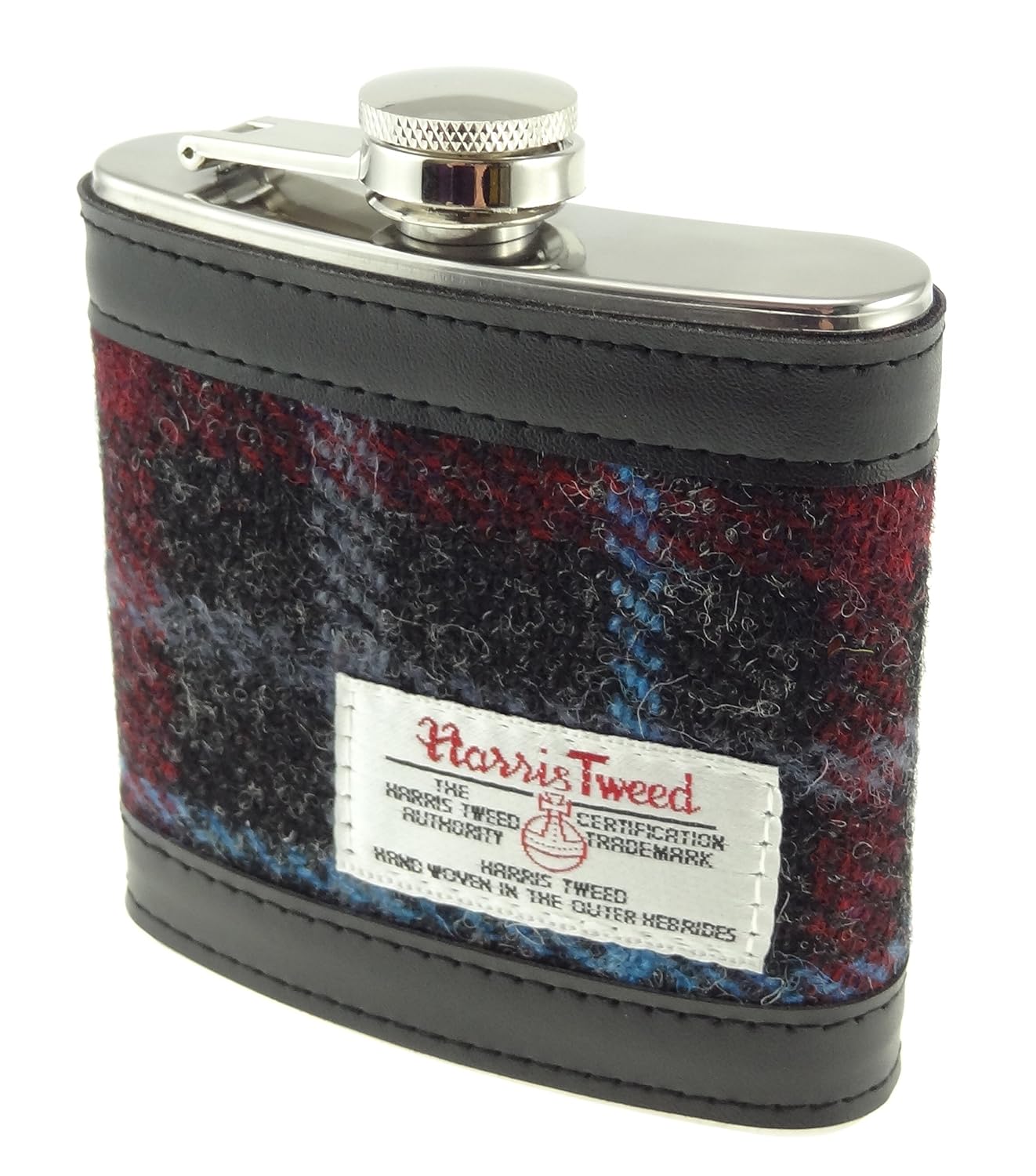 100% aut&eacute;ntico Harris Tweed negro Check 6&nbsp;oz Petaca de acero inoxidable nuevo Artículos y equipo de servicio para la restauración