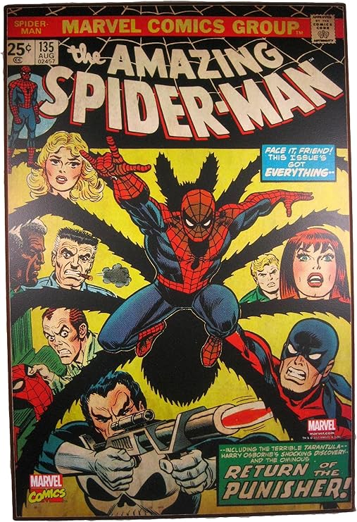 Silver Buffalo The Amazing SpiderMan Vintage Look Wood