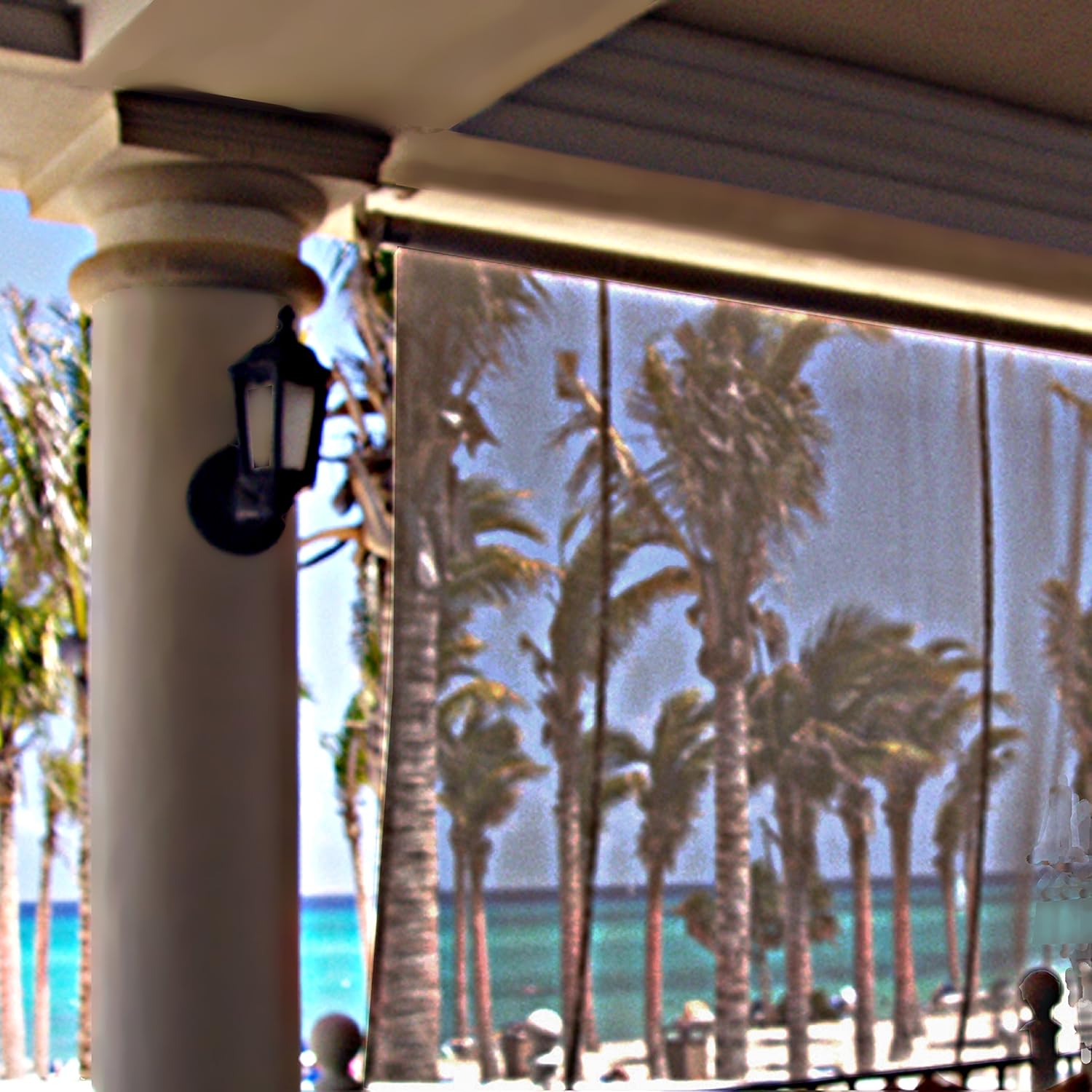 Amazoncom Awntech Catalina Heavy Duty Solar Shade With Tracks 16