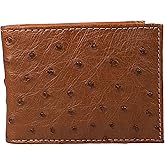 Exotic Wallet Genuine Ostrich Leather Multiple Colors (Brown)