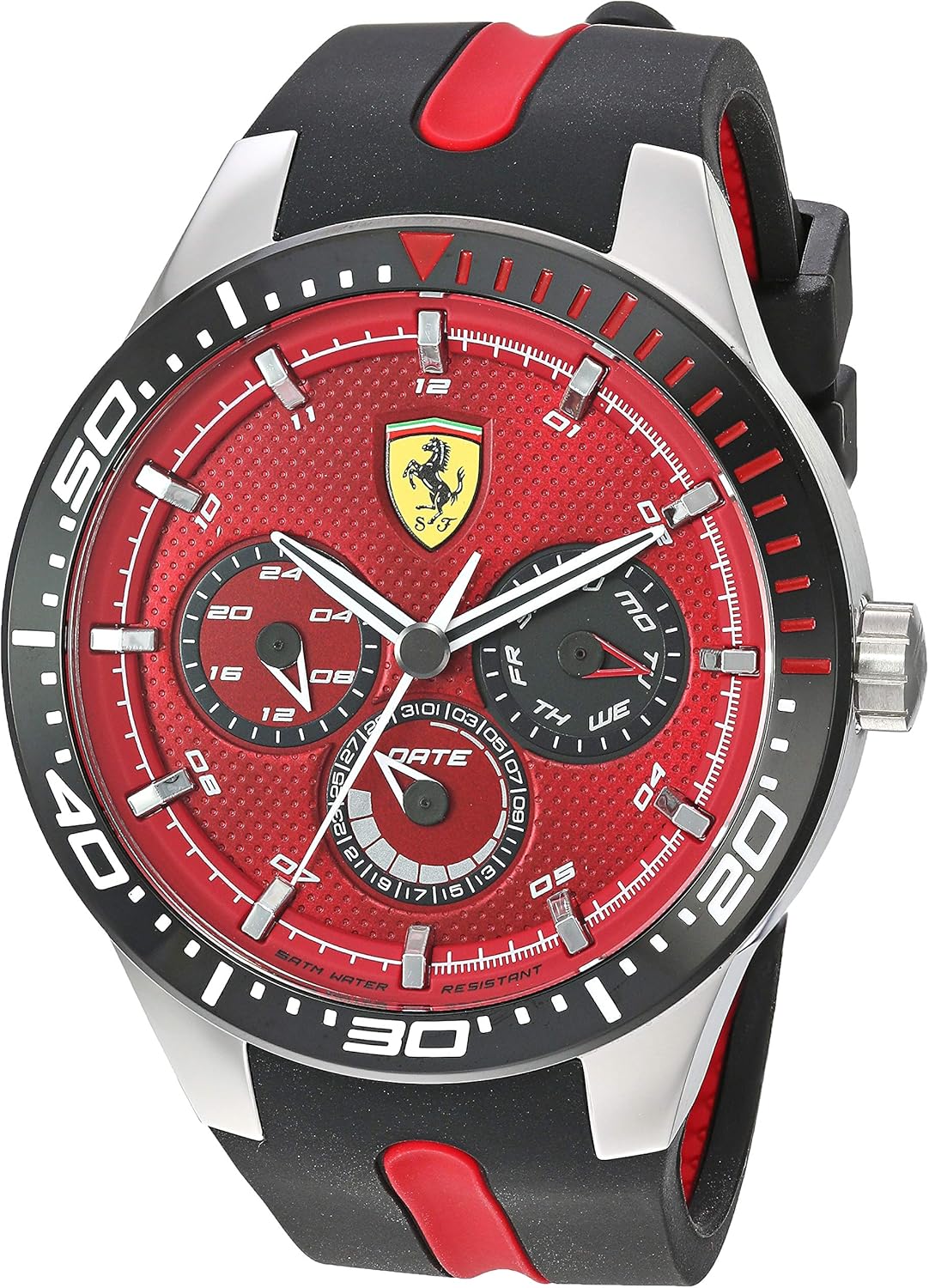 Amazon.com: Ferrari Men's Stainless Steel Quartz Watch with Silicone