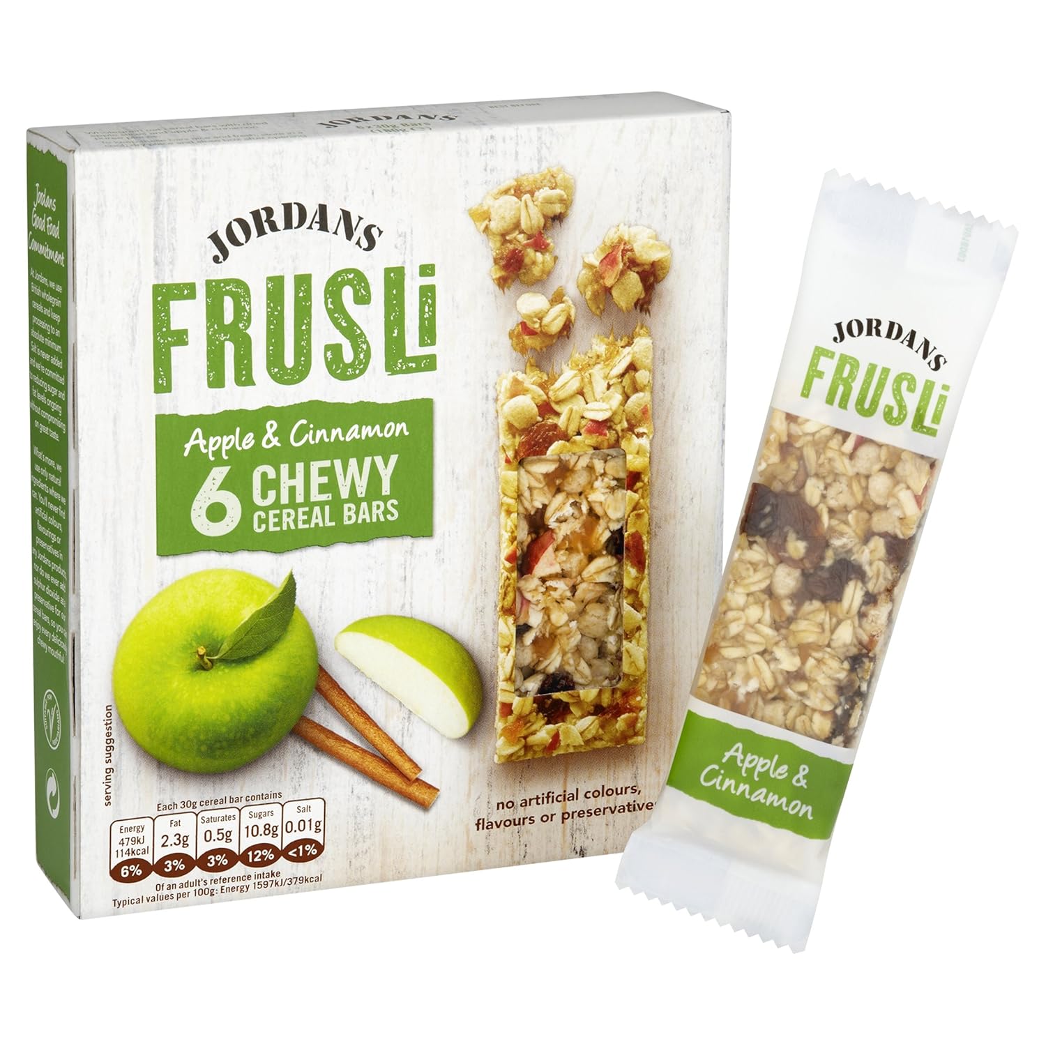 Jordans Frusli Apple and Cinnamon Cereal Bars, 60 x 30g Amazon.co.uk Grocery