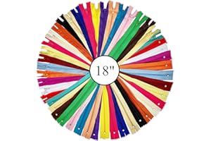 KGS Nylon Zipper for Sewing Crafts | 20 Assorted Colours | 40 Pack | Multicolor Zippers for Sewing Supplies and Replacement i