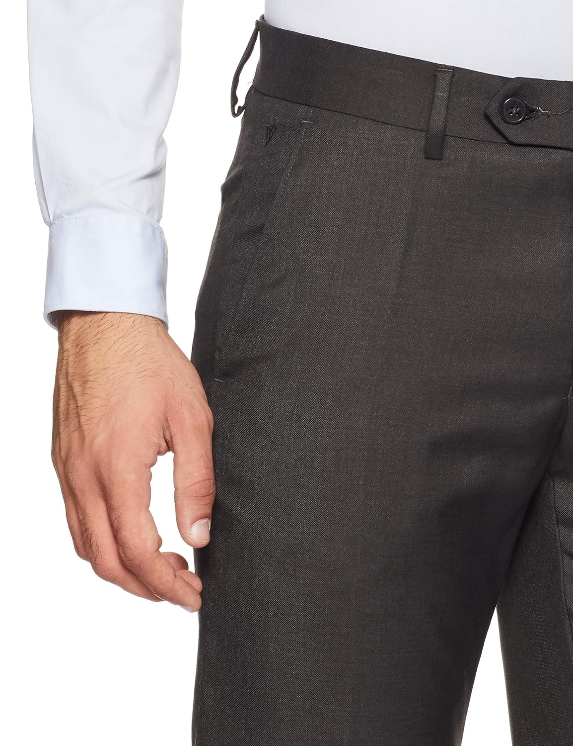 van heusen men's slim fit crepe formal trousers