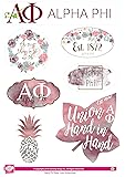 Alpha Phi - Sticker Sheet - Watercolor Theme