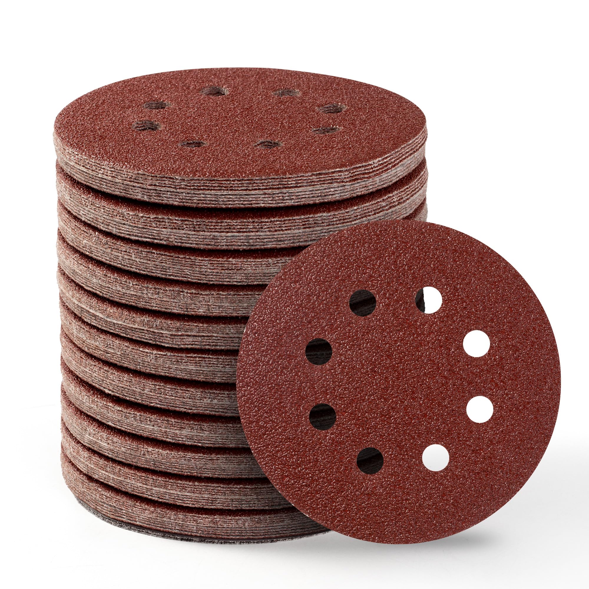 S SATC Sanding Discs 60 Grit 110Pcs Orbital Sander Discs 125mm Hook and Loop Round Orbital Sander Pads for Sanding — image 1