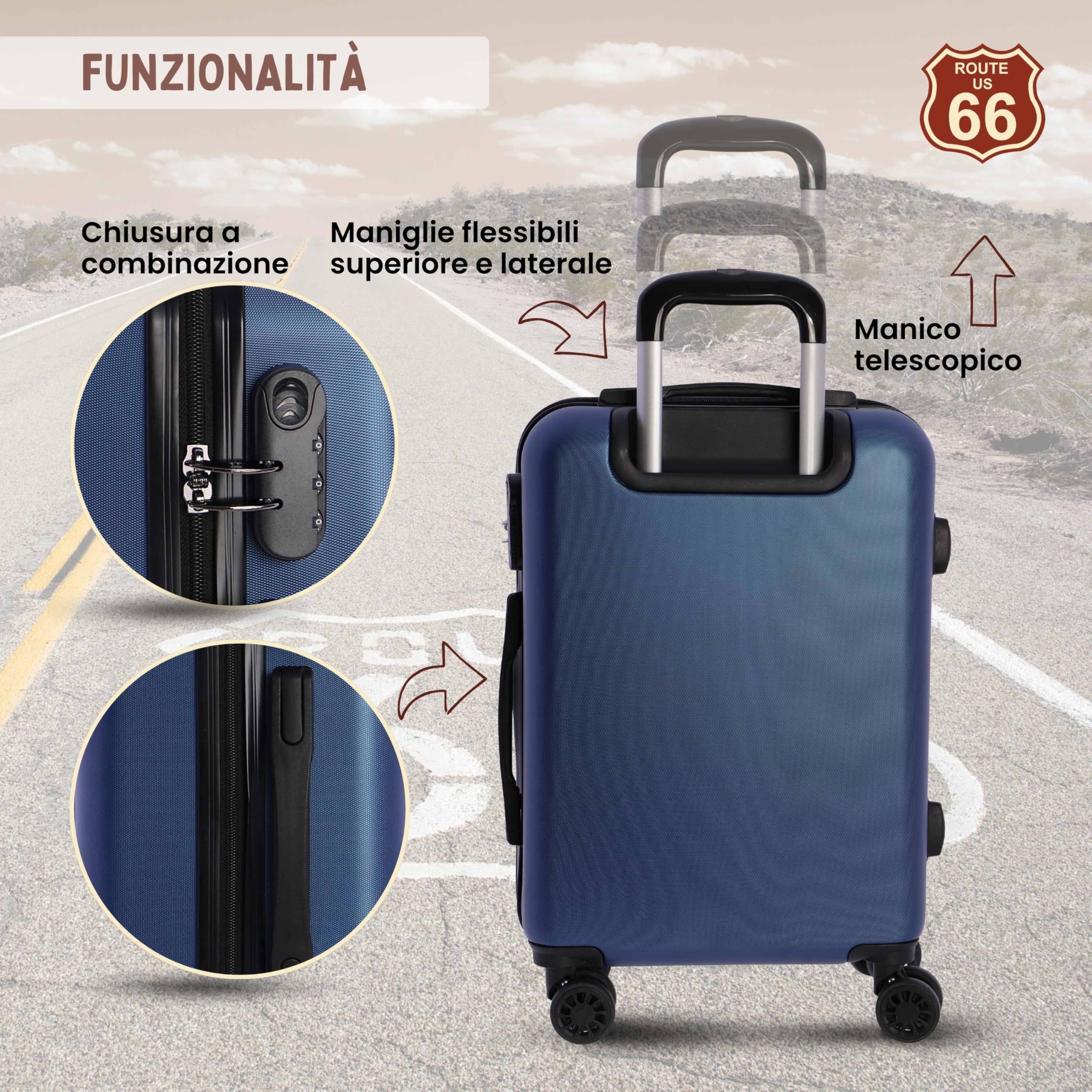 - Trolley Bagaglio a Mano 55x40x20 — Valigia Cabina Rigida