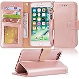 Arae Case Compatible with iPhone 7 / iPhone 8 / iPhone SE3 2022 / iPhone SE 2020, Premium PU Leather Wallet Case with Wrist S