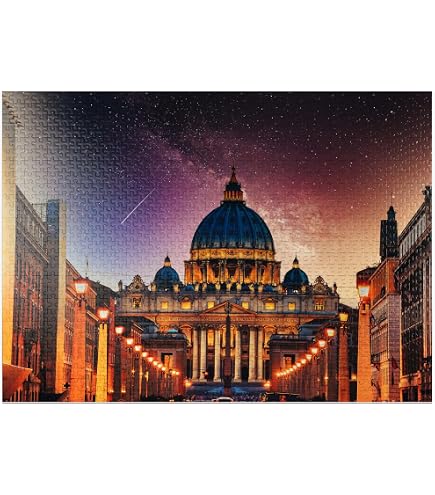 St. Peter's Basilica, Rome 1000 Piece Jigsaw Puzzle - 27x20 Inch, Bonus Poster Included