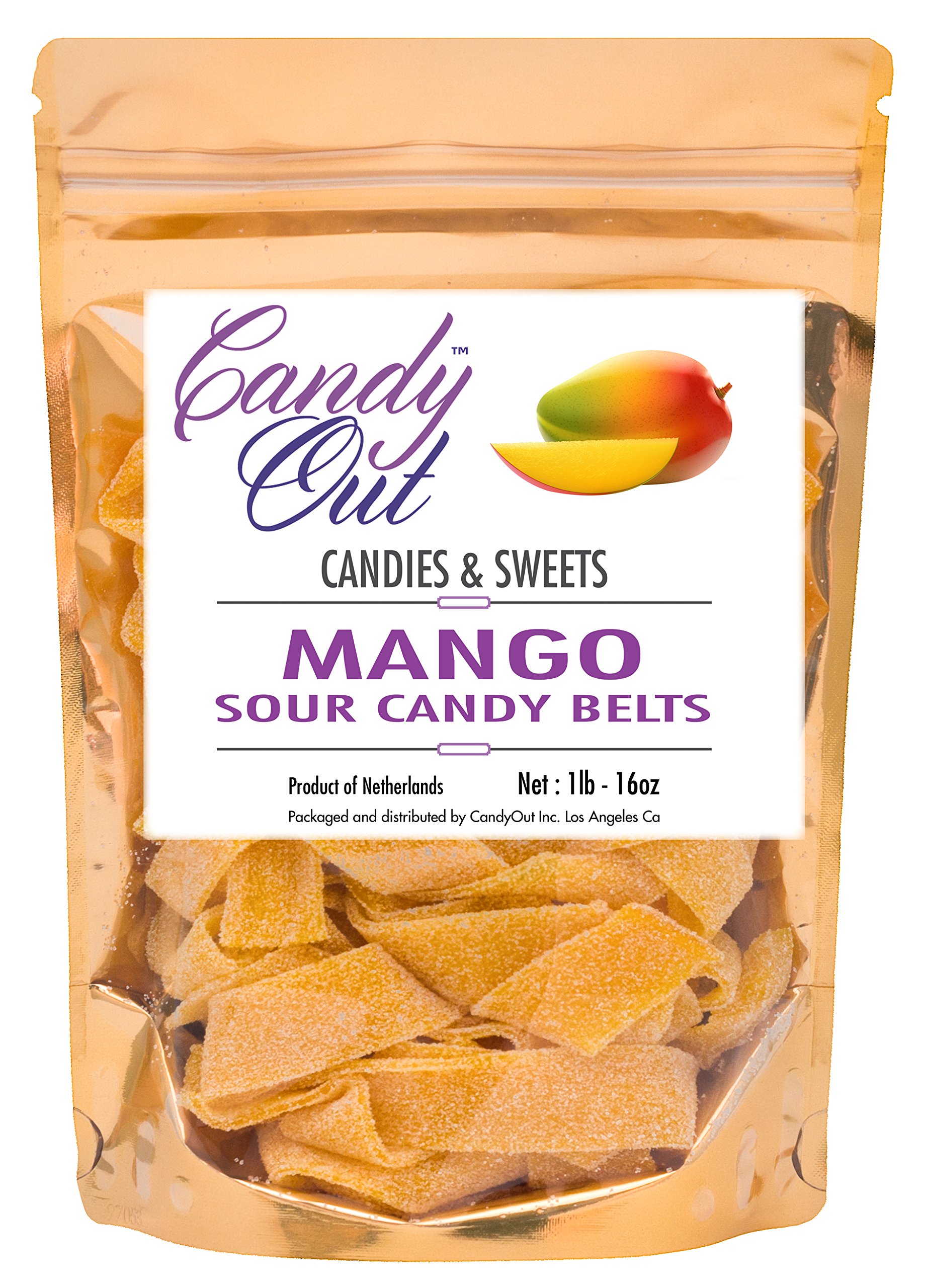 CandyOut Sour Candy Belts, Wild Cherry 1lb 16oz in