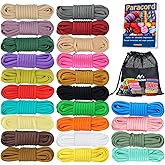 MONOBIN Paracord 550 Combo kit, 24 Colors 10ft Paracord Rope with Instruction, Multifunction Parachute Cord for Making Paracord Bracelets, Lanyard, Dog Collar, Idea for Gift…