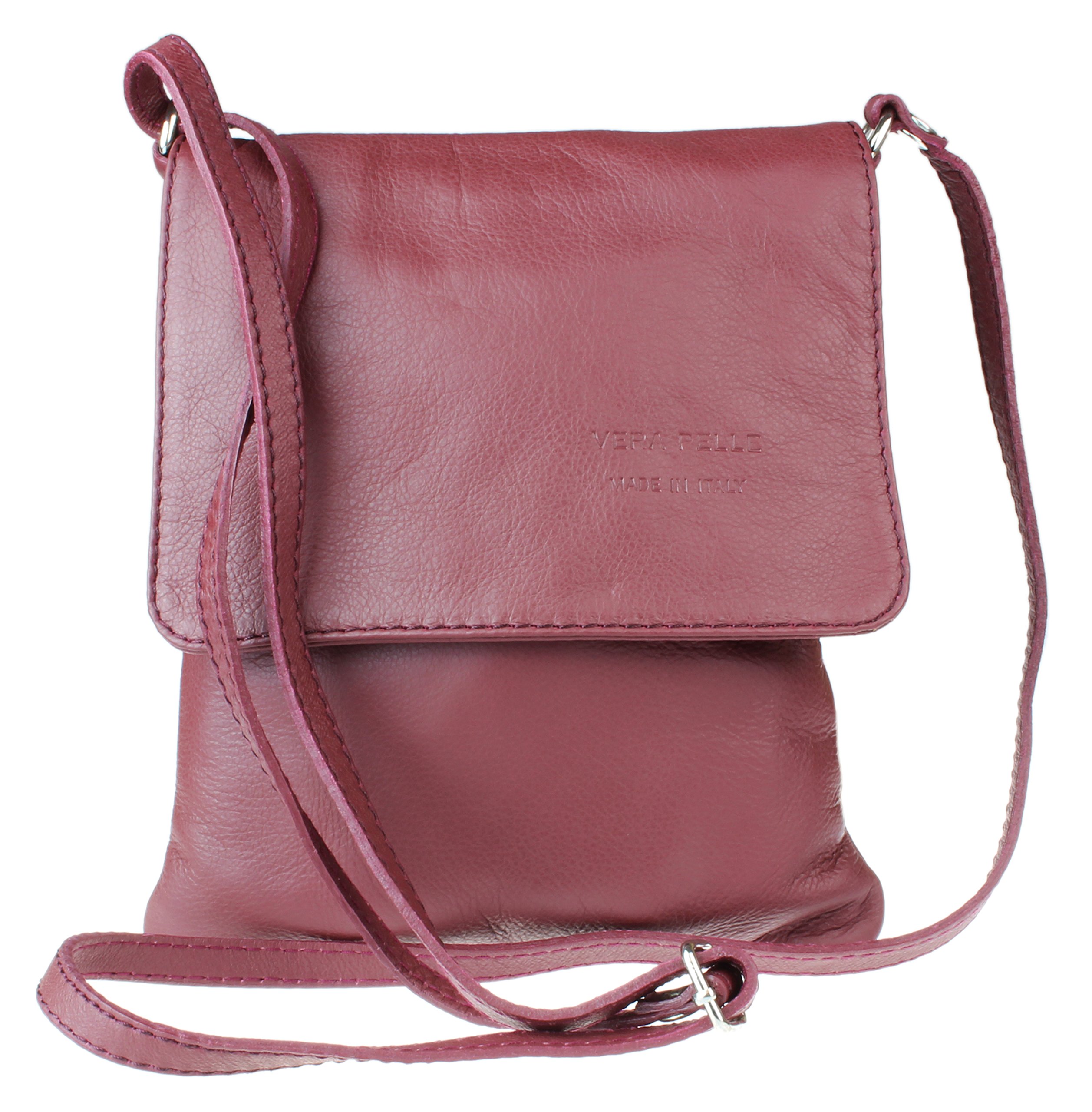 Girly Handbags Womens Genuine Leather Shoulder Bag Small Cross Body Messenger Soft Leather Vera Pelle Phone Holder Holiday - Burgundy