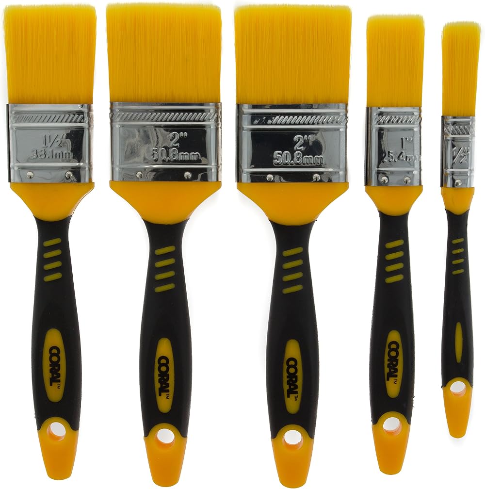CORAL Zero-Loss 5 Paint Brush Set for Fine Finish 5 Piece Pack