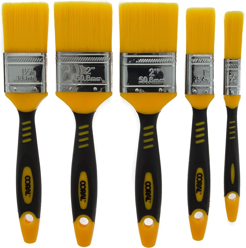 CORAL Zero-Loss 5 Paint Brush Set for Fine Finish 5 Piece Pack