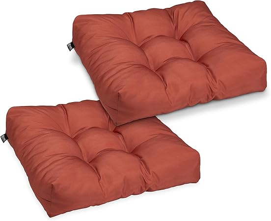 Amazon.com : Classic Accessories Water-Resistant 19 x 19 x 5 Inch Square Patio Seat Cushion, Brick, 2-Pack : Garden & Outdoor