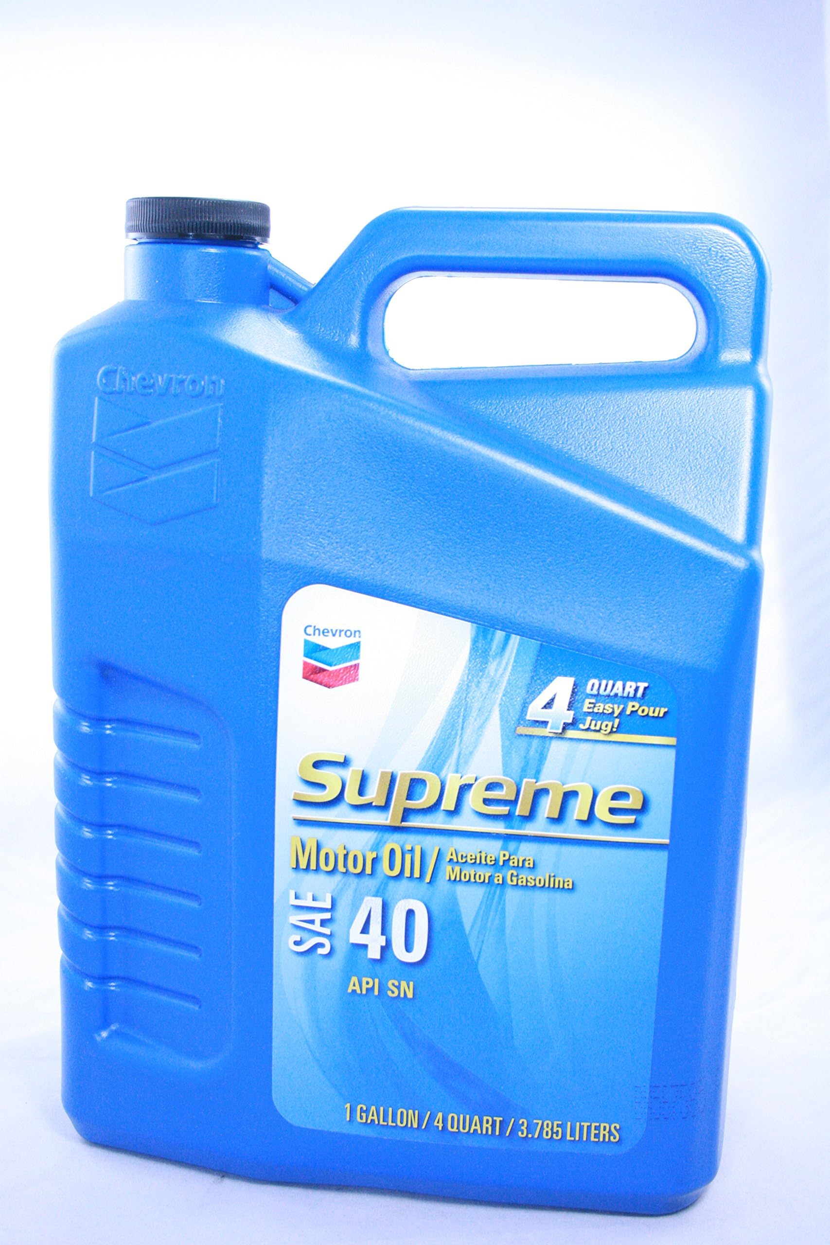 Chevron Supreme 4-Quart Easy Pour Jug Motor Oil SAE-40 Motor Oil (1 Gallon Jug)