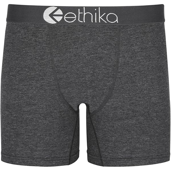 Ethika Herren Black OG Mid Unterwäsche – Weiches 4-Wege-Stretch, 92% Baumwolle