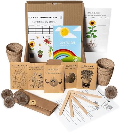 Healthy Family Kids Gardening Set Grow Your Own Deluxe Seed Kit