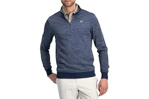 THREE SIXTY SIX Dry Fit Pullover Sweaters for Men - Quarter Zip Fleece Golf Jacket - Tailored Fit