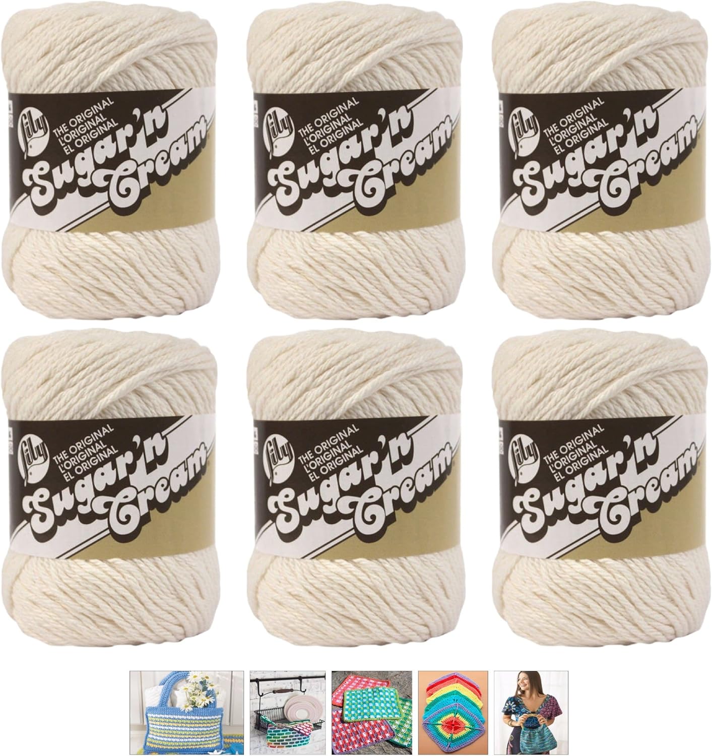 Bulk Buy Lily Sugar'n Cream Yarn 100 Cotton Solids and