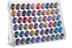 Plydolex Acrylic Paint Organizer - 60 Paint Bottle Holes Compatible with Citadel Bottles - for Wall Mounting and for Desk Use - Suitable for DnD, Warhammer 40K, Pathfinder and Other Miniatures
