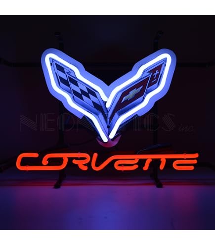 Corvette Neon Signs for Wall Decor, Corvette Car Neon Light,Man