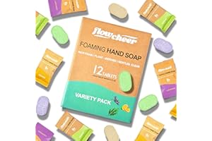 flowcheer Foaming Hand Soap Refill Tablets, 12 Pack (Makes 12 x 9 fl oz), Variety Fragrance, Fresh & Clean Handwash, No Plastic Bottle