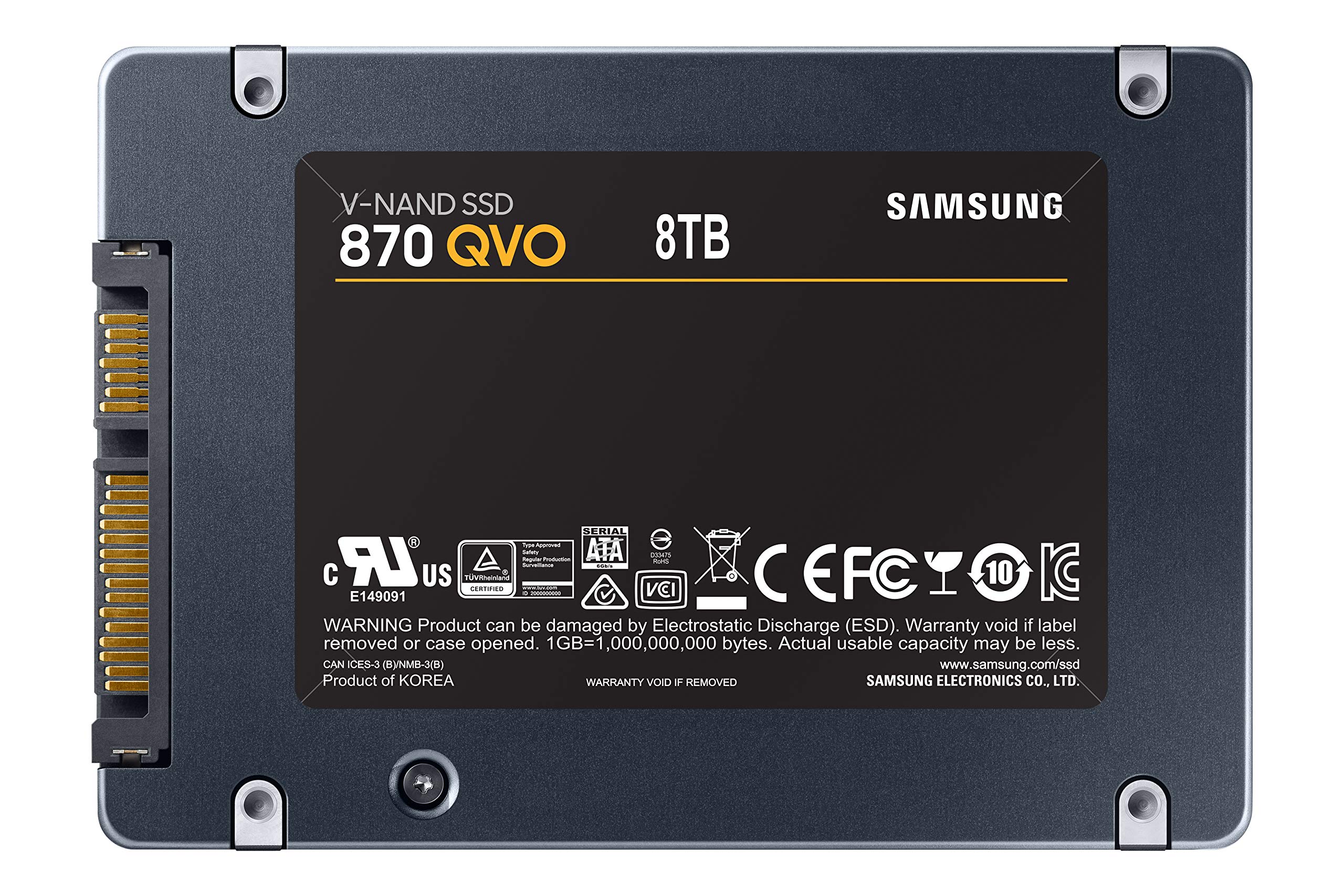 Samsung 870 QVO 8 TB SATA 2.5 Inch Internal Solid State Drive (SSD) (MZ-77Q8T0)