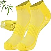 Sunew 3 Pairs Viscose Bamboo Socks, Unisex Cushioned Comfortable Ankle Workout Hiking Golf Socks