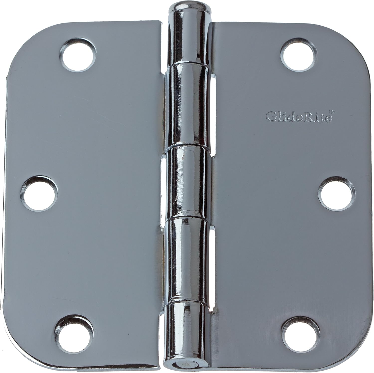 Door Hinges Polished Chrome US26 3.5" X .3.5' X 5/8 Radius Interior Door Hinge Home Improvement