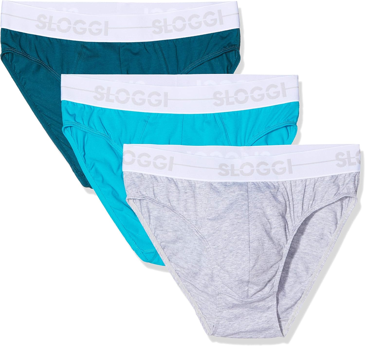 Sloggi Men's Go Mini Boxer Briefs, Blue (BLUELIGHT COMBINATION M007